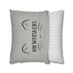 Whimink Mr. Whiskers Pillowcase/ Cushion Cover - Grey