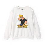 Chill I Know I Look Good Johnny Bravo Graphic Sweatshirt – Funny Retro 90s Cartoon Winter Crewneck