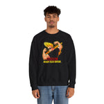 Warning Heavy Flex Ahead Johnny Bravo Sweatshirt – Funny Retro Cartoon Winter Crewneck Unisex