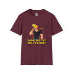 Look But Try Not to Stare Graphic T-Shirt | Funny Johnny Bravo Inspired Tee