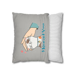 WhimInk I Knead You Pillowcase/ Cushion Covers - Grey