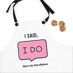 Whimink - I said I DO-  White Couple Apron