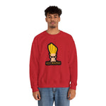 Hey Mama Johnny Bravo Sweatshirt – Face Sticker Style Retro Cartoon Winter Crewneck