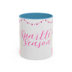 Sparkle Season Christmas Mug | Pink Holiday Mug for Women | Cute Aesthetic Winter Mug | Glitter-Inspired Pink Christmas Cup | Festive Gift for Her