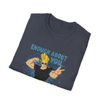 Enough About You Let’s Talk About Me Graphic T-Shirt Retro Johnny Bravo Style Shirt