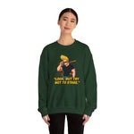 Look But Try Not To Stare Johnny Bravo Sweatshirt – Bold Retro Cartoon Winter Crewneck