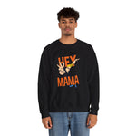 Hey Mama Johnny Bravo Sweatshirt – Retro Cartoon Graphic Winter Crewneck for Men and Women