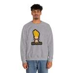 Hey Mama Johnny Bravo Sweatshirt – Face Sticker Style Retro Cartoon Winter Crewneck