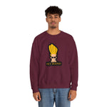 Hey Mama Johnny Bravo Sweatshirt – Face Sticker Style Retro Cartoon Winter Crewneck