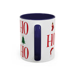 Red HO HO HO Mug | Christmas Typography Mug | Holiday Coffee Cup | Festive Gift Mug | Winter Hot Cocoa Cup | Xmas Snowflake Mug