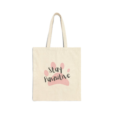 WhimInk Stay Pawsitive Tote Bag - Natural