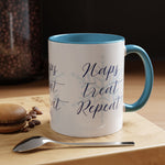 Nap Treat Repeat Mug – Cute Holiday Snowflake Coffee Cup for Cozy Christmas Mornings