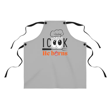 Whimink - I cook, He burns - Grey Apron
