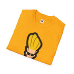 Hey Mama Graphic T-Shirt | Johnny Bravo Face Sticker Illustration Tee