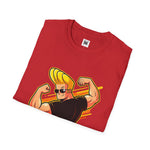 Warning: Heavy Flex Ahead Graphic T-Shirt | Funny Johnny Bravo Inspired Tee