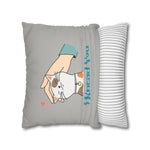 WhimInk I Knead You Pillowcase/ Cushion Covers - Grey