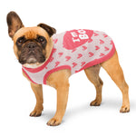 "I'm The Boss" Knitted Pet Sweater | Pink Heart Dog Sweater Back- Print