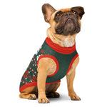 Traditional Red & Green Christmas Dog Sweater | Classic Fair Isle Pattern Back Print