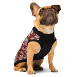 Cozy Red & Black Christmas Dog Sweater – Knitted Holiday Pet Jumper for Small & Medium Dogs Back-Print